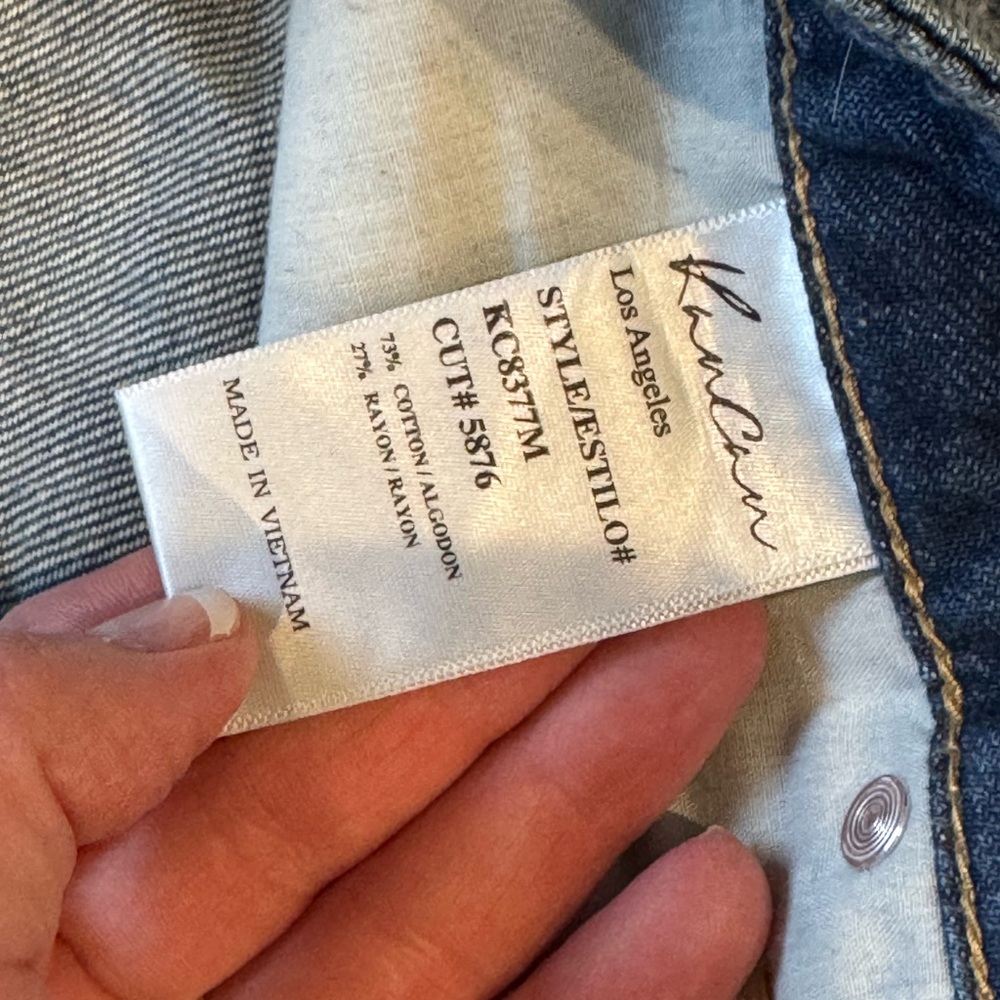 Kancan Blue Distressed Denim Shorts - Picture 3 of 3
